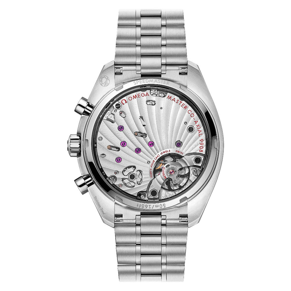 OMEGA Speedmaster Chronoscope 43mm Silver Dial Detail Steel Bracelet Watch image number 1