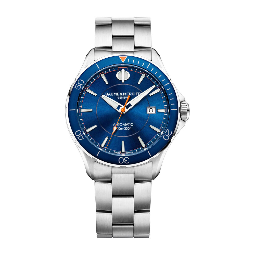 Baume & Mercier Clifton Club Blue Dial Steel Men's Watch image number 0