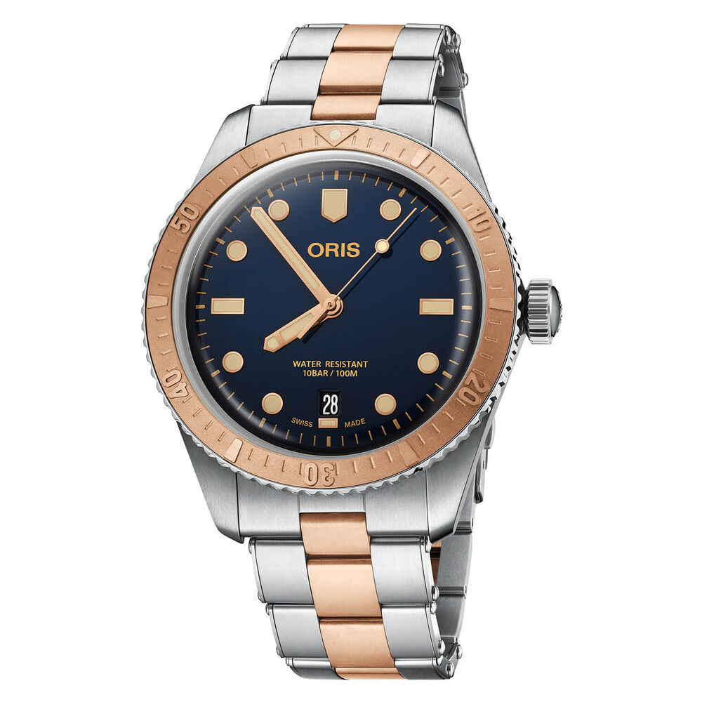 Pre-Owned Oris Divers 65 40mm Blue Dial Steel Bracelet Watch image number 0