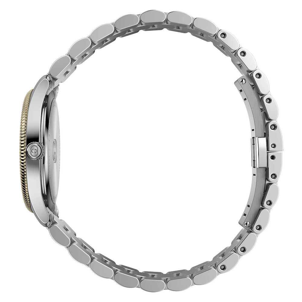 Gucci G-Timeless Quartz 29mm Silver Dial Diamond Dots Steel Bracelet Watch