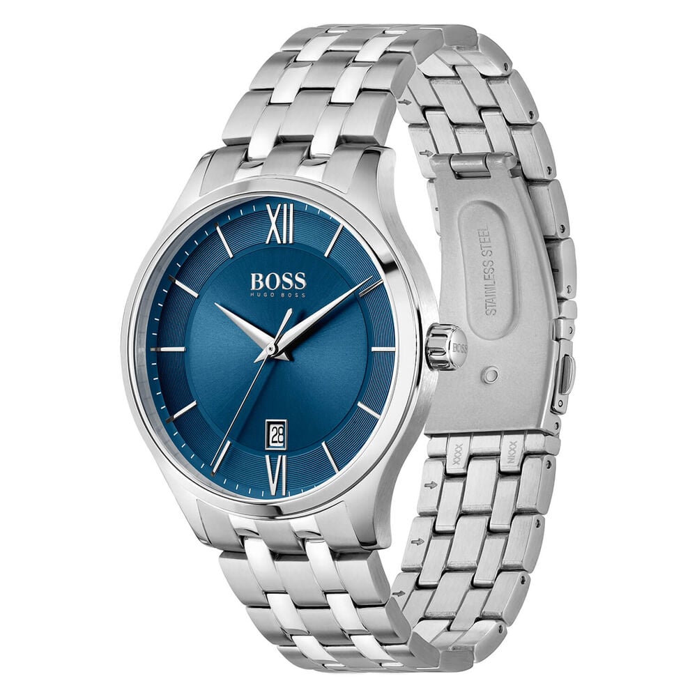 BOSS Elite 41mm Blue Dial Steel Case Bracelet Watch