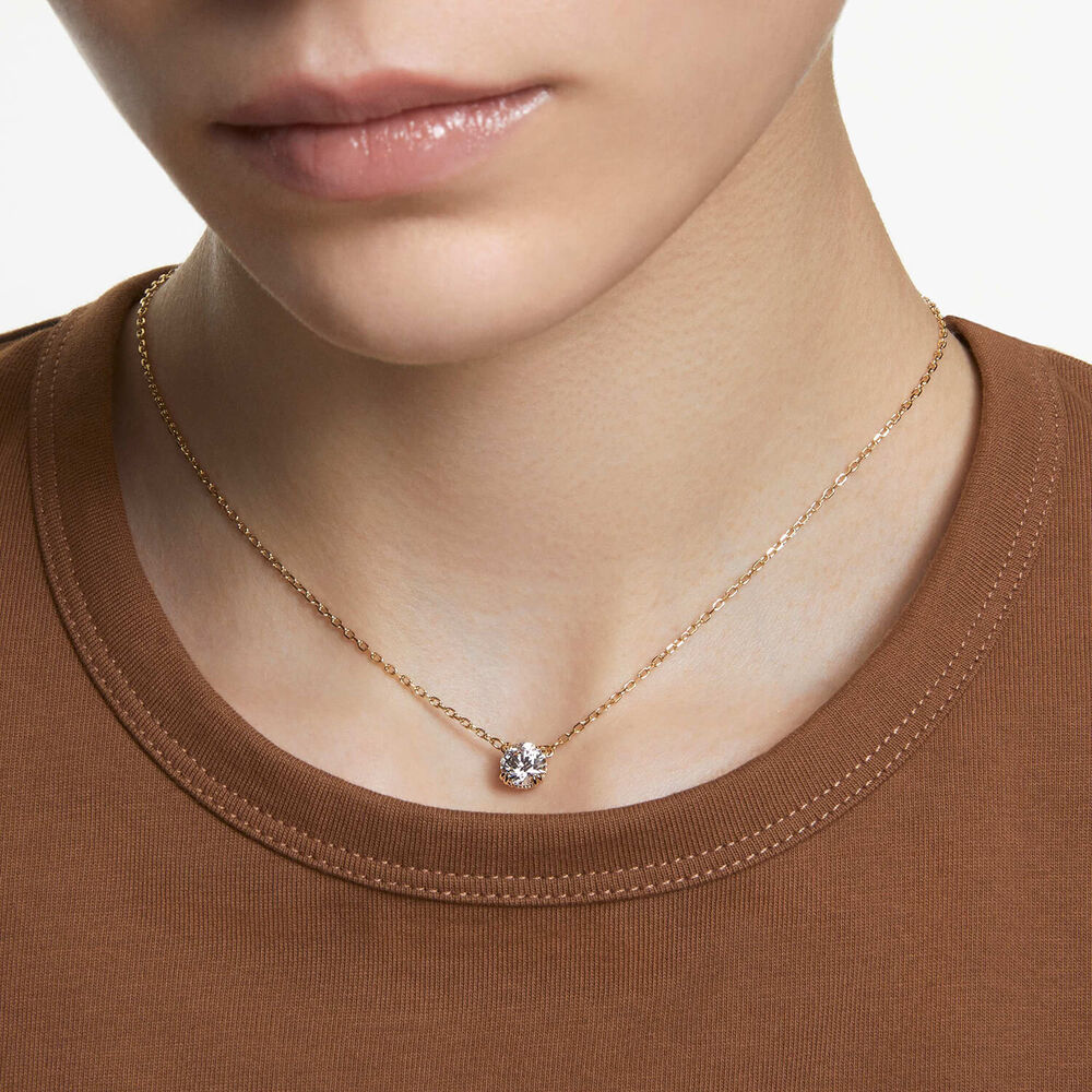 Swarovski Constella Yellow Gold Plated Cubic Zirconia Pendants