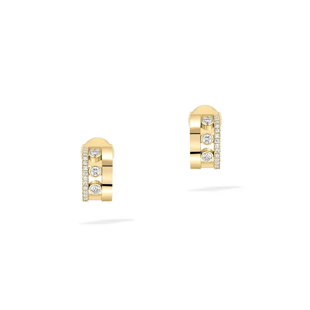 Messika Move Romane 18ct Yellow Gold 0.29ct Diamond Mini Hoop Earrings