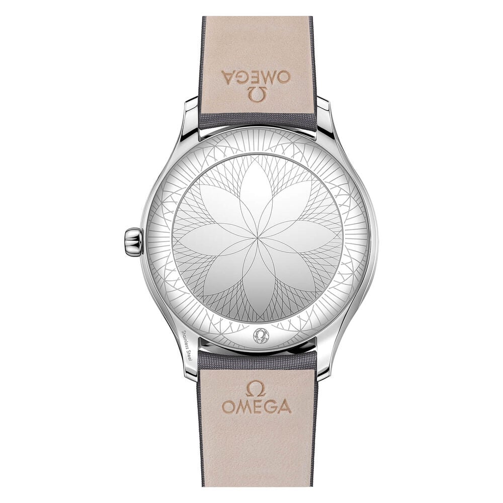 Omega Tresor Diamond Bezel Grey Fabric 39mm Ladies' Watch