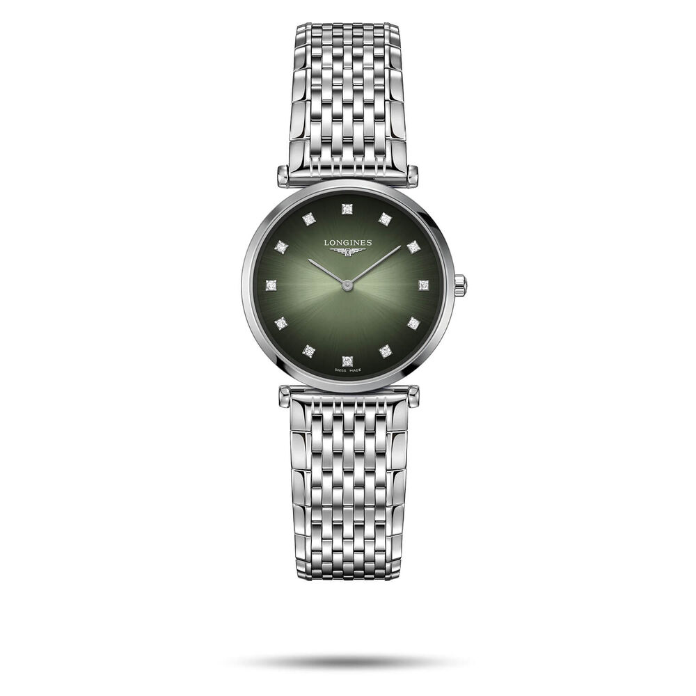 Longines Elegance Le Grande Classique 29mm Quartz Green Dial Steel Case Bracelet Watch