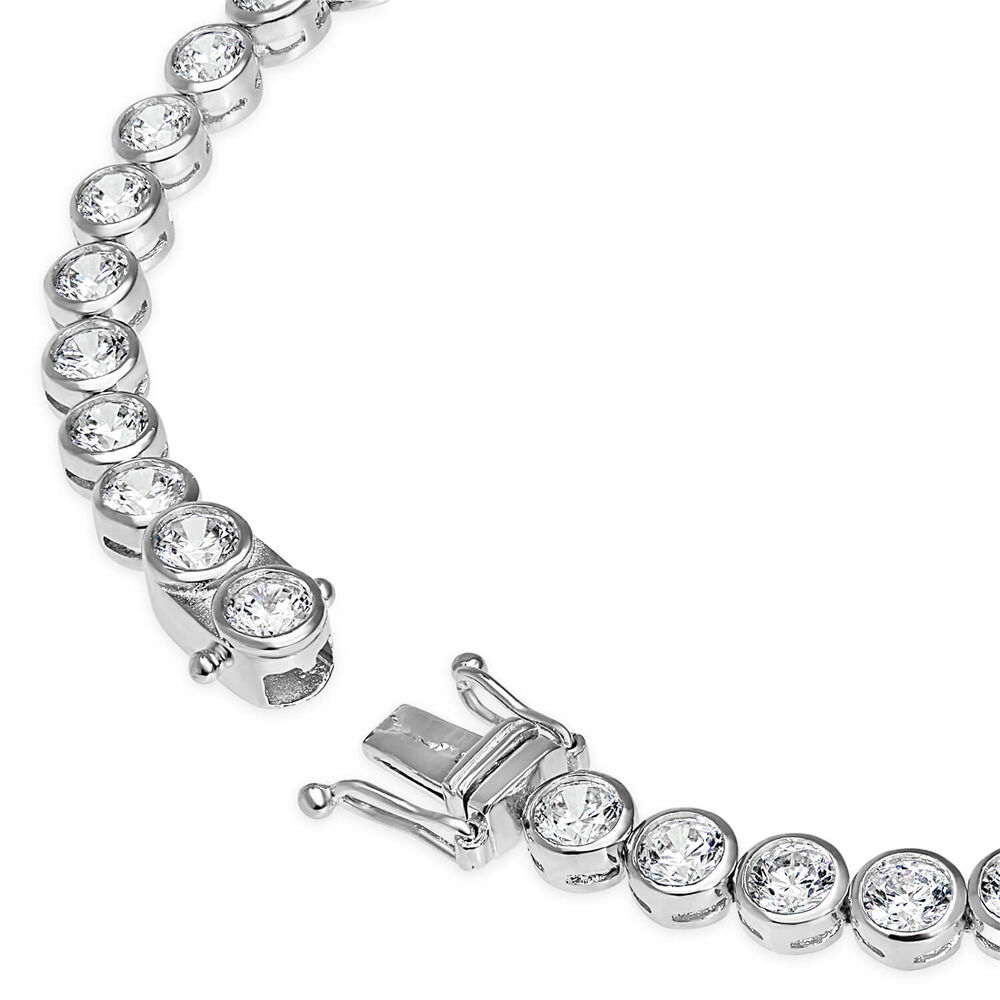 Sterling Silver and Cubic Zirconia Tennis Bracelet image number 2