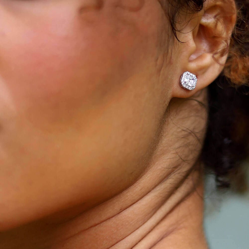 CARAT* London Misha Sterling Silver Cubic Zirconia Stud Earrings
