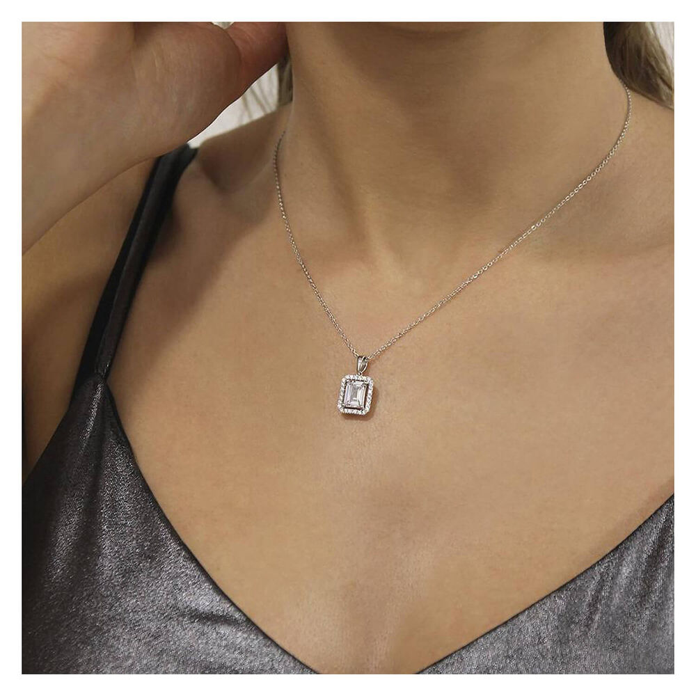 CARAT* London Silver Eton Emerald Borderset Necklace