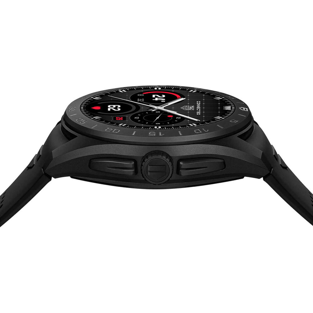 TAG Heuer Connected Calibre E5 45mm Dial Ceramic Bezel Black Rubber Strap Watch image number 3