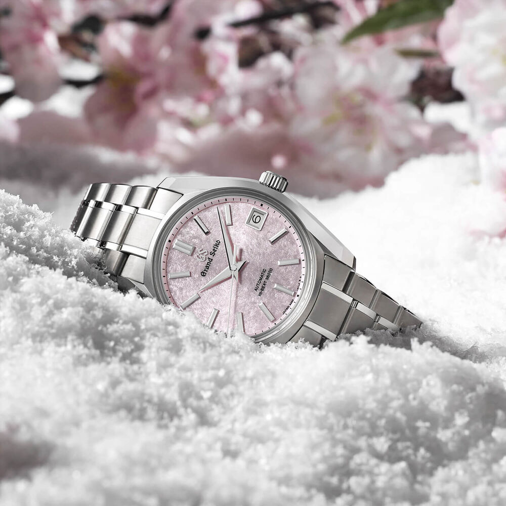 Grand Seiko 'Sakura-Kakushi' 62GS Hi-Beat 38mm Pink Dial Bracelet Watch image number 5