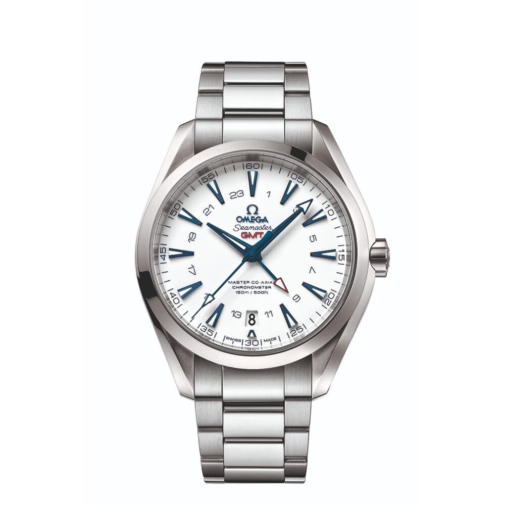 Pre-Owned OMEGA Seamaster Aqua Terra 150M GoodPlanet GMT 43mm White Dial Titanium Bracelet Watch image number 0