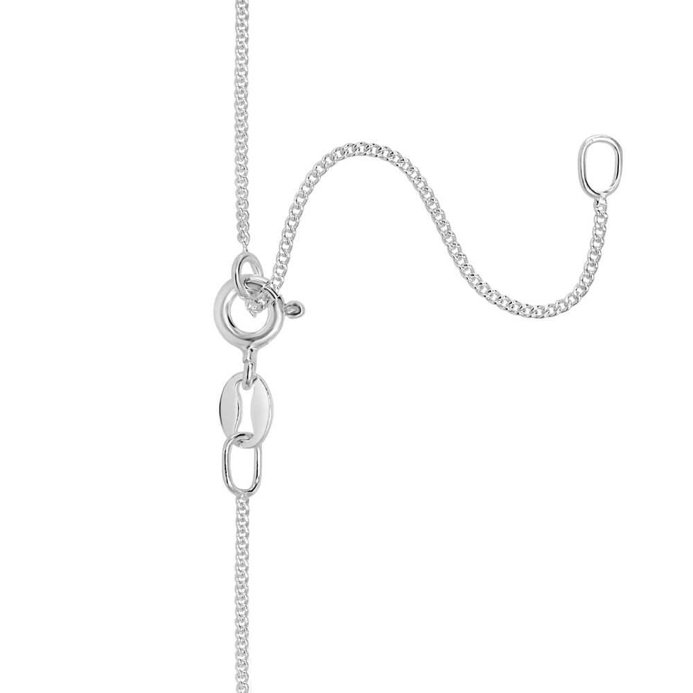 Sterling Silver Block Initial S Pendant image number 2