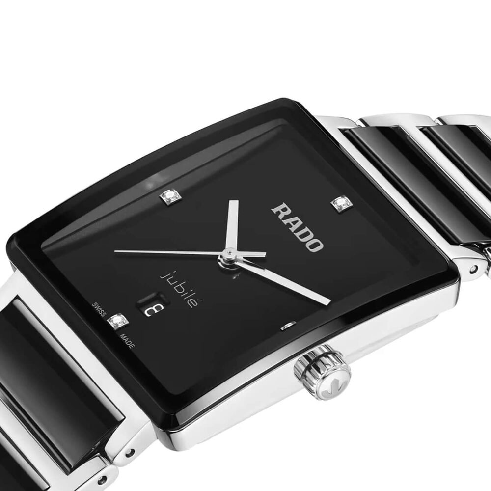 Rado Integral Diamonds 31.5mm Black Dial Stainless Steel Bracelet Watch image number 1