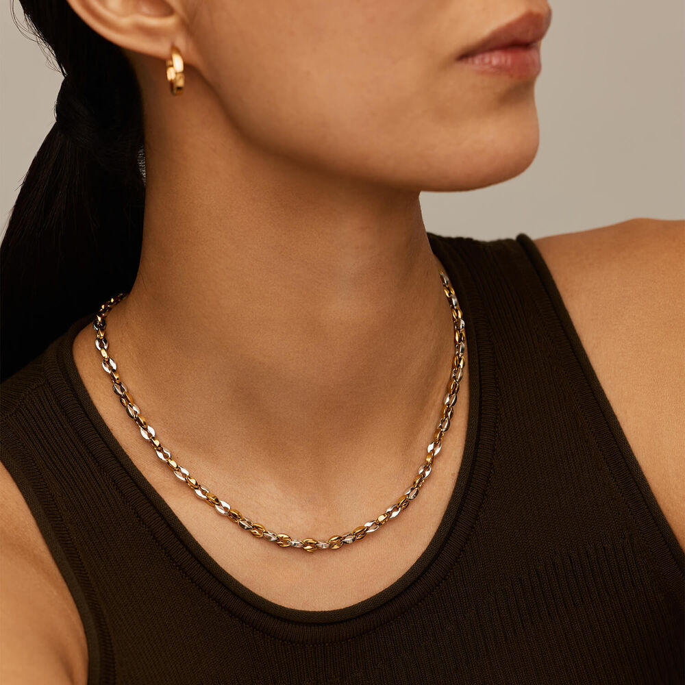 Missoma 18ct Gold & Platinum Plated Steel Mariner Short Chain Necklace