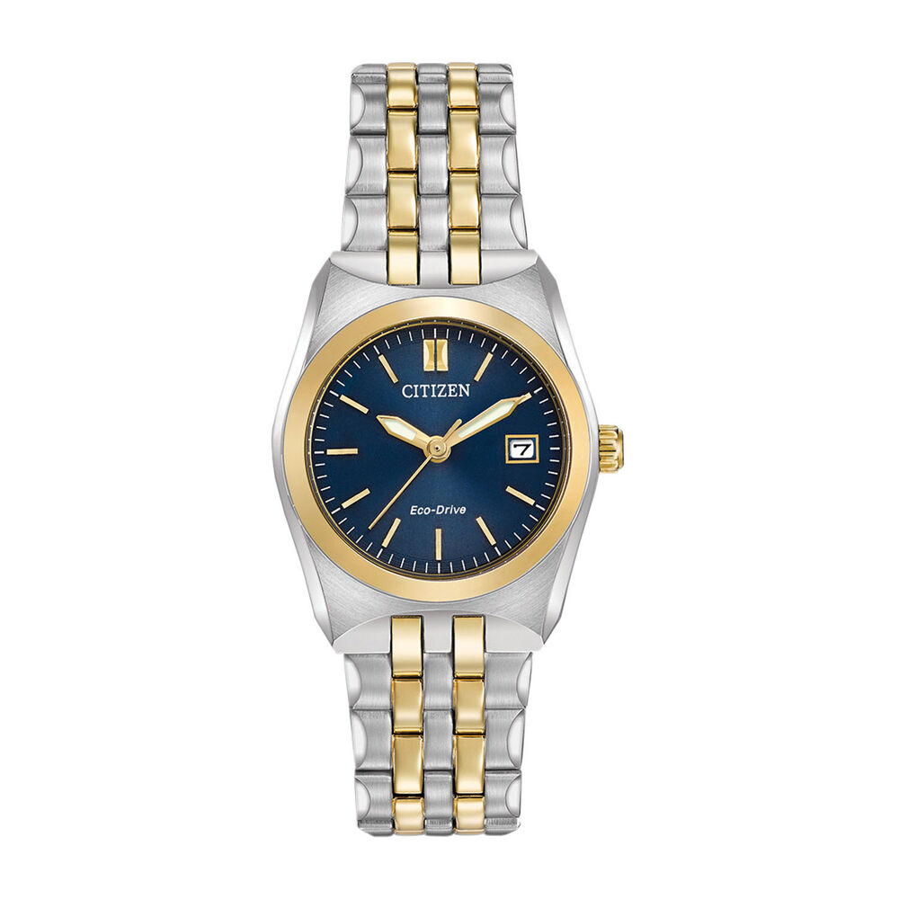 Citizen Eco-Drive Blue Dial Two Tone Steel Bracelet Ladies' Watch