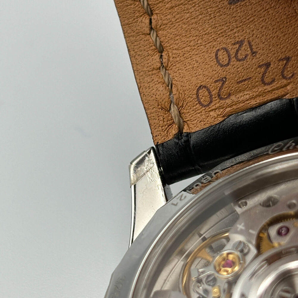 Pre-Owned Breitling Navitimer 1 43mm Grey Chronograph Dial Black Leather Strap Watch image number 4