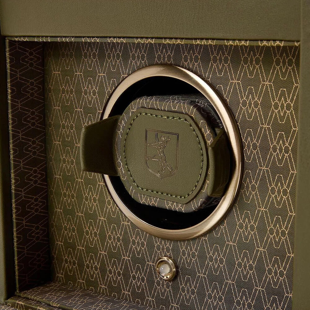 WOLF Earth Single Watch Winder Olive