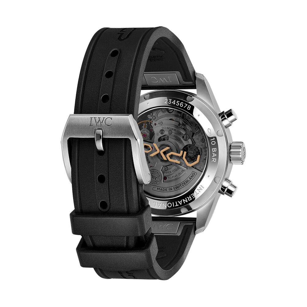 IWC Schaffhausen Pilot’s Chronograph APX GP 41mm Black Dial Rubber Strap Watch image number 3