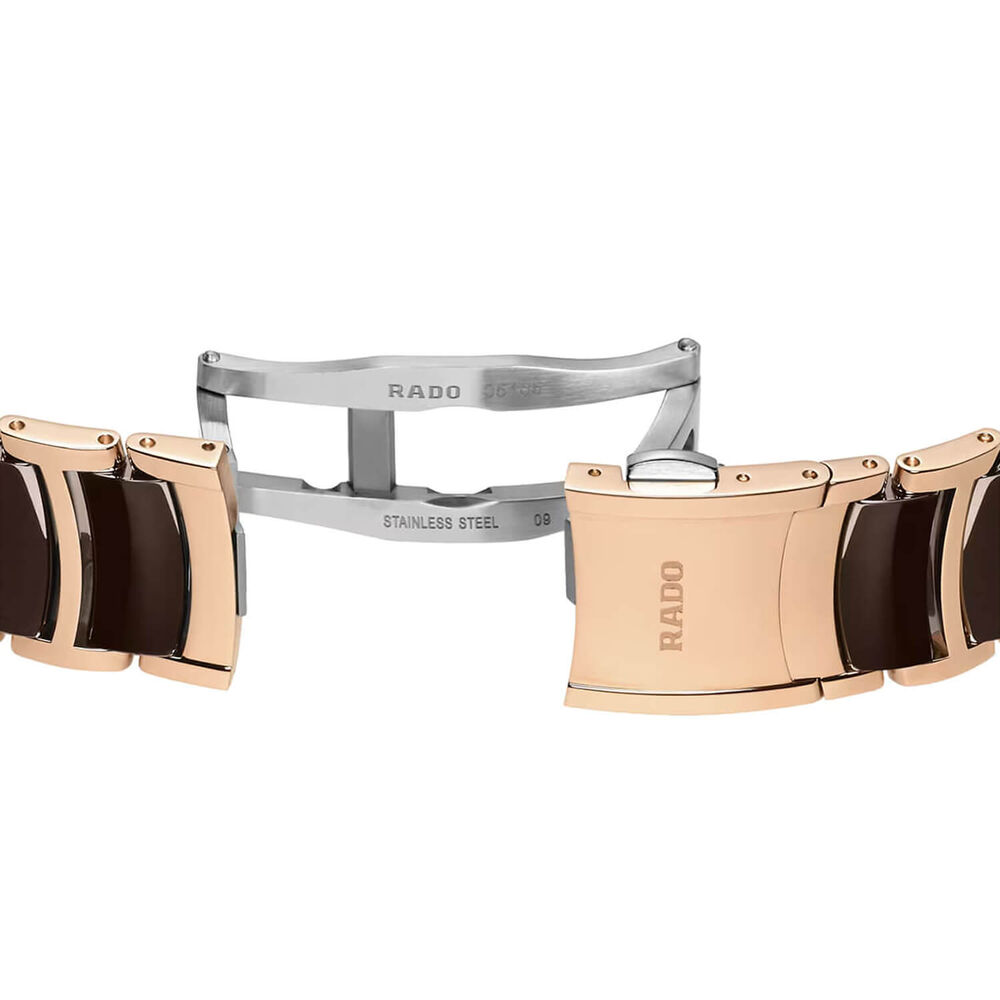 Rado Centrix Chronograph 41mm Rose Gold Dial Steel & Ceramic Bracelet Watch image number 4