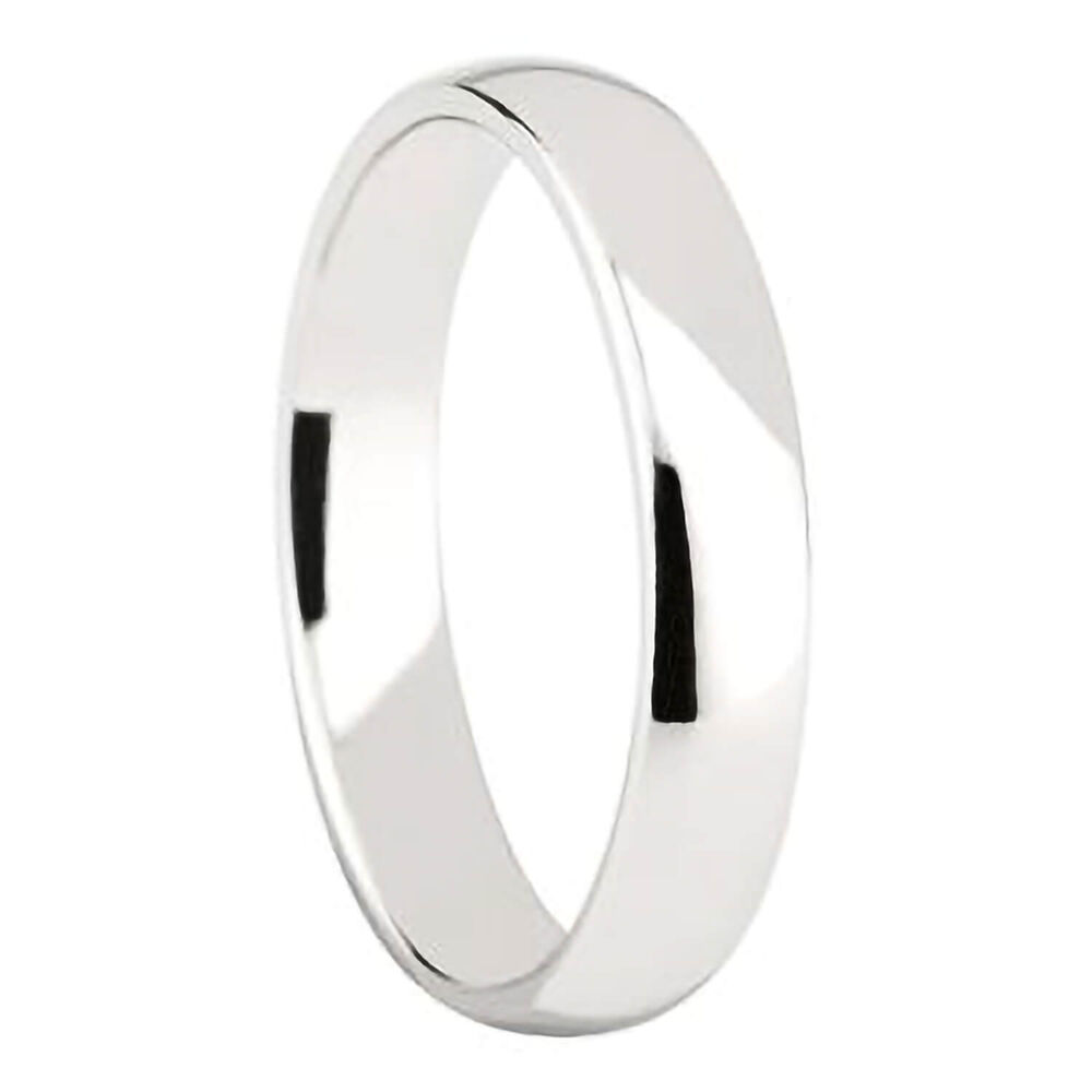 9ct white gold 4mm superior court wedding ring image number 0