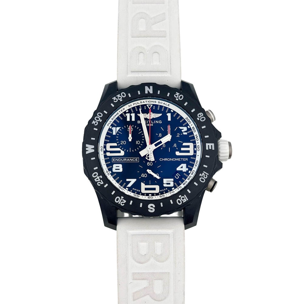 Pre-Owned Breitling Endurance Pro 44mm White Detail Rubber Strap Watch image number 0