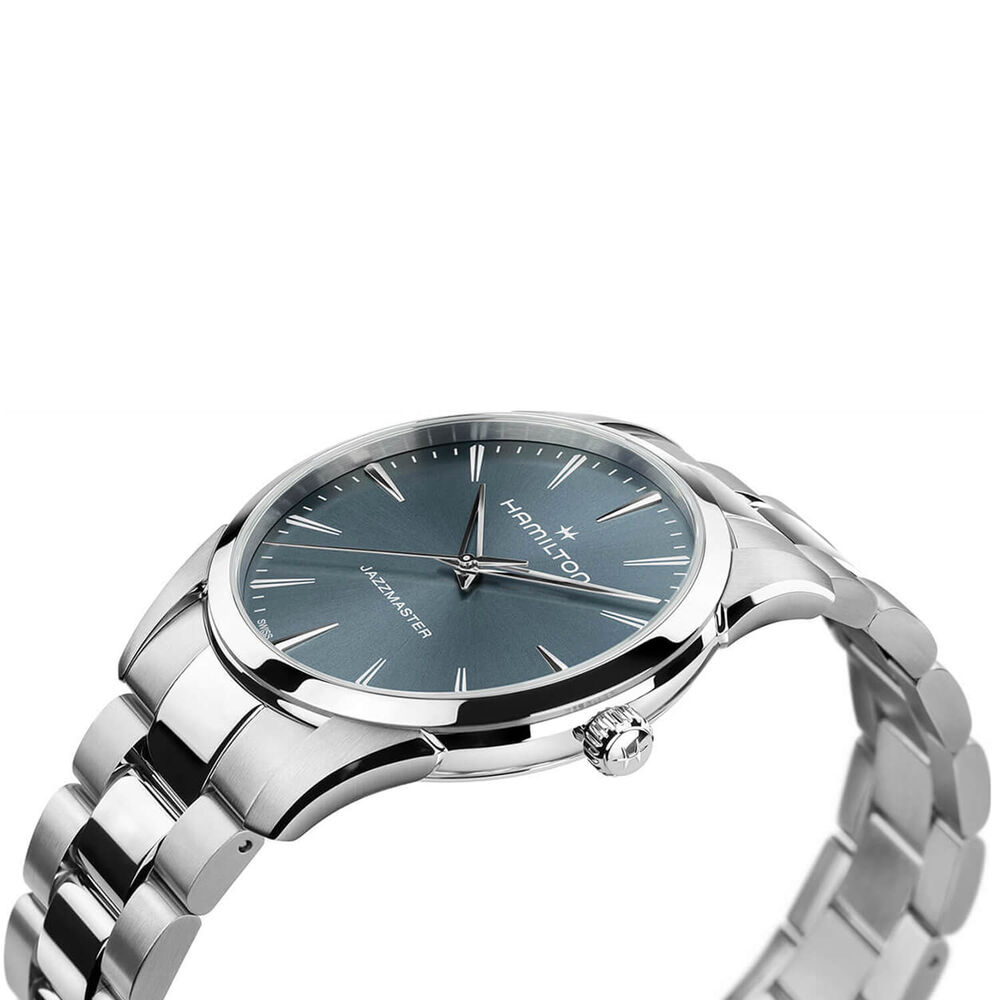 Hamilton Jazzmaster Quartz 40mm Blue Dial Steel Bracelet Watch