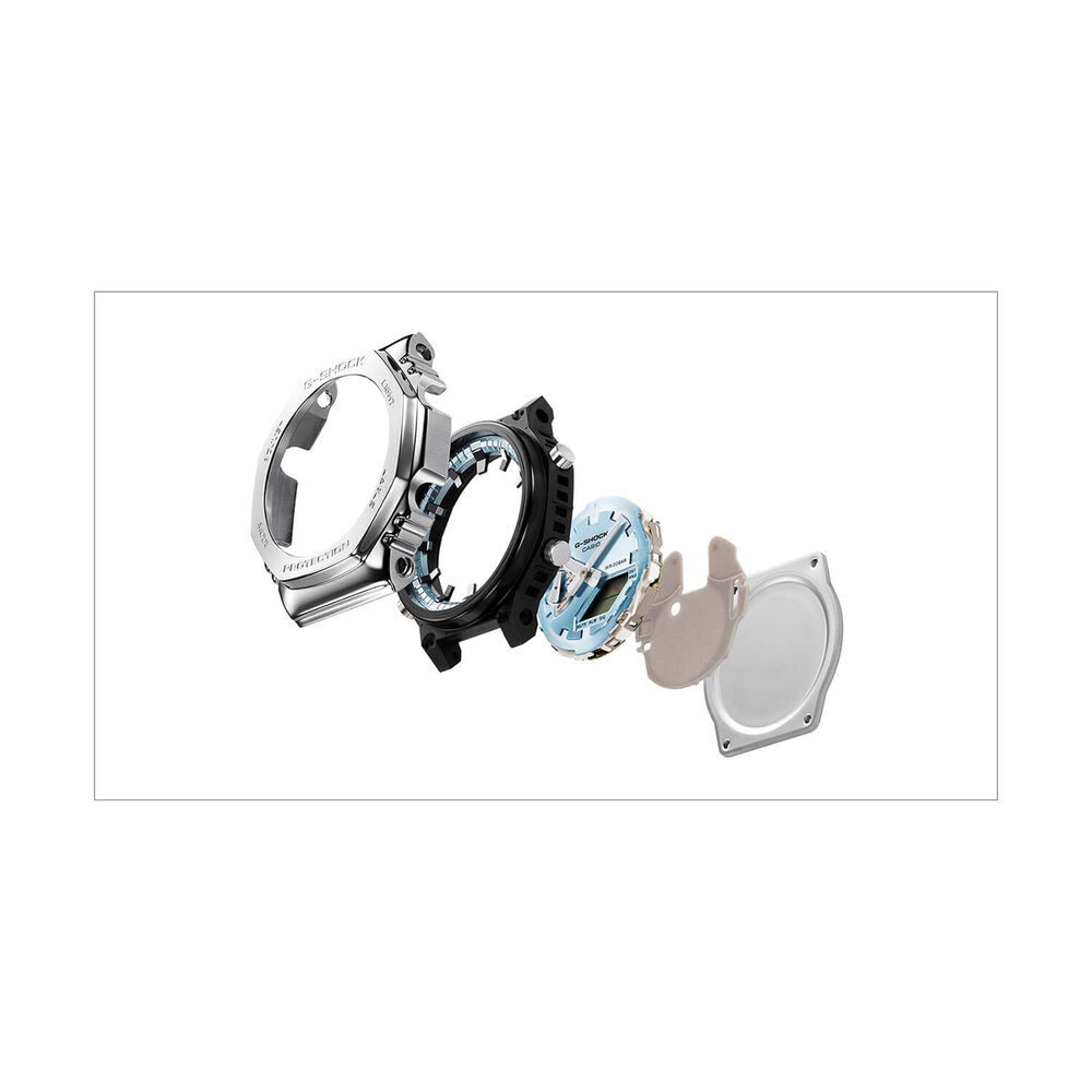 G-SHOCK G-STEEL 49.3mm Ice Blue Dial Stainless Steel Bracelet Watch image number 7