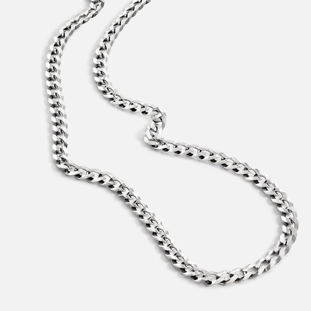 Sterling Silver Flat Curb Necklet