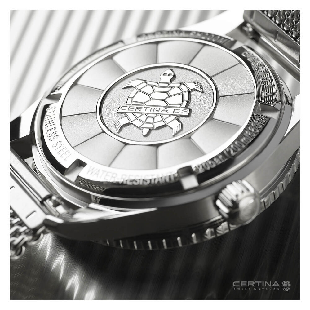 Certina Heritage DS Ph200M Powermatic 80 Black Mesh Strap Steel Watch image number 1