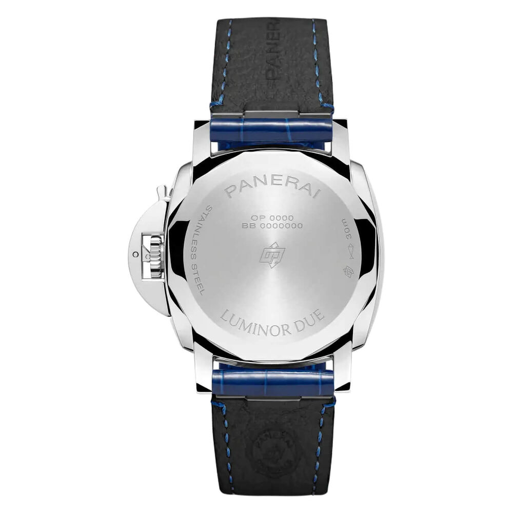 Panerai Luminor Due 38mm Luna Blue Dial Strap Watch