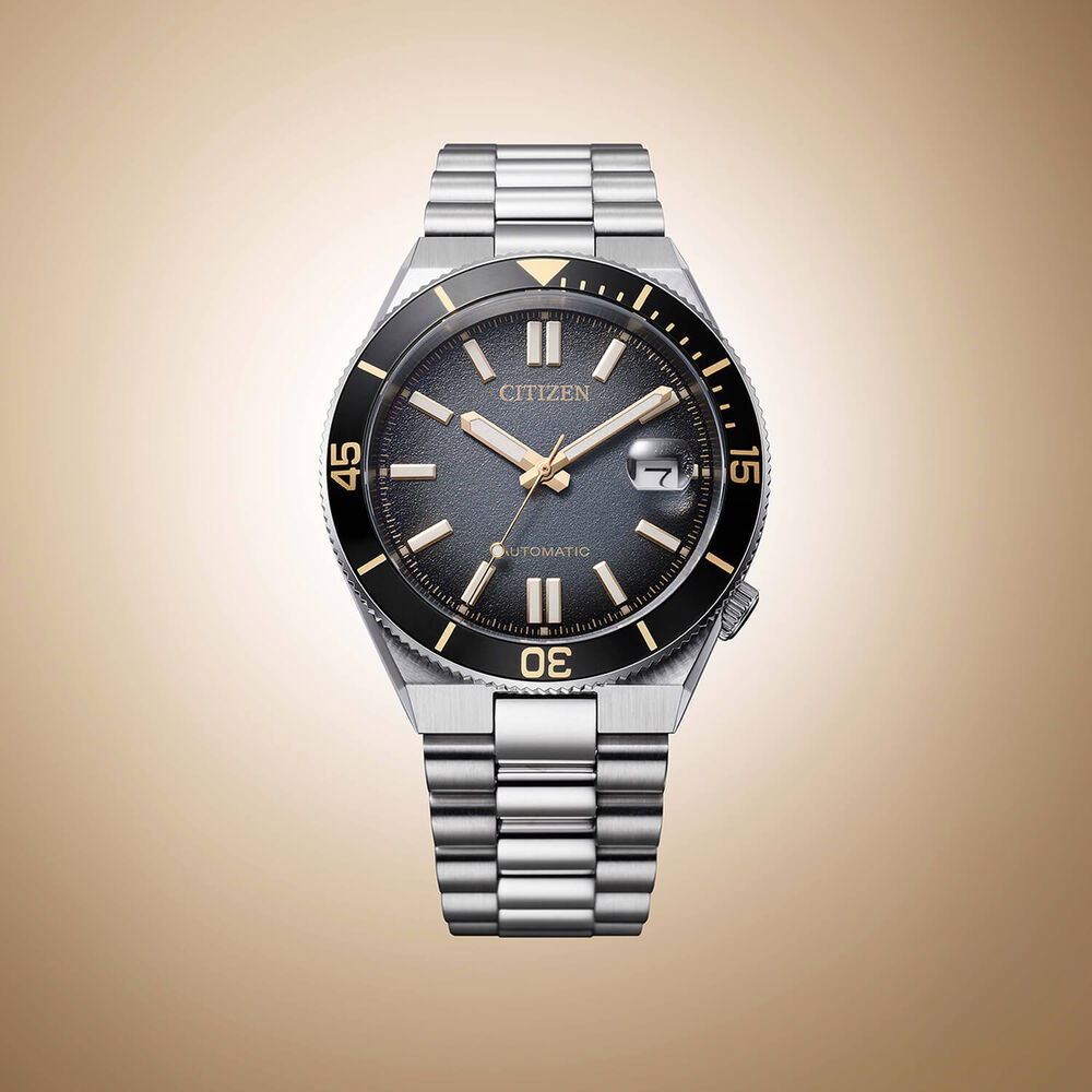 Citizen Tsuyosa Shore Timeslip 40mm Black Dial Steel Bracelet Watch