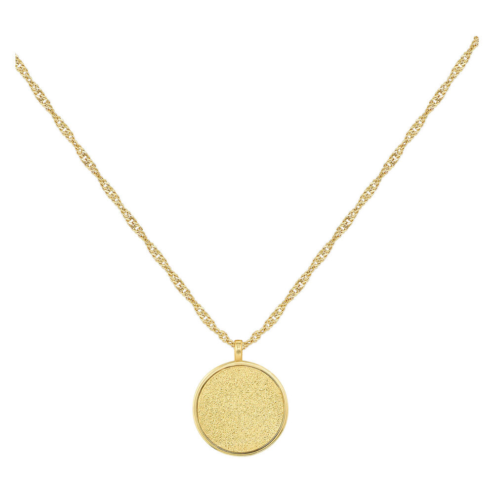 BOSS Ladies Medallion Collection Yellow Gold Plated Adjustable Necklace image number 3