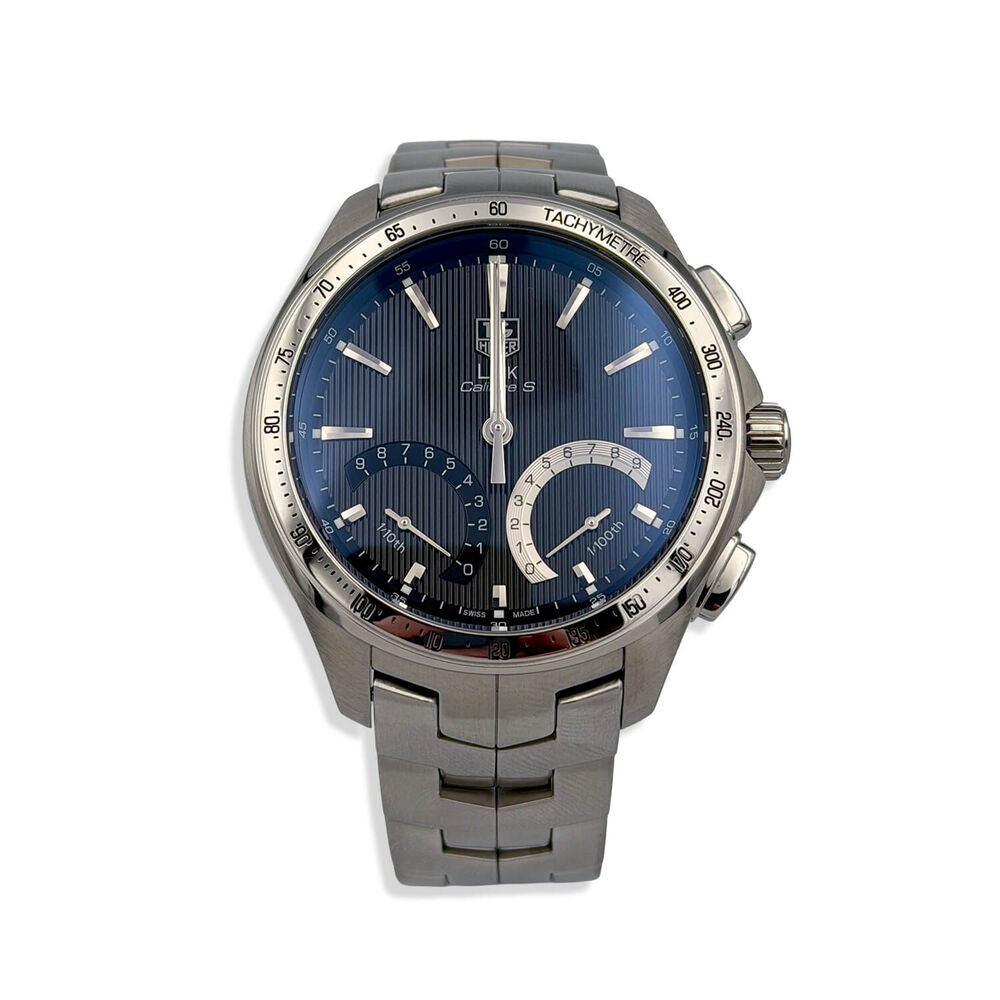 Pre-Owned TAG Heuer Link Calibre S 43mm Black Dial Steel Bracelet Watch image number 0