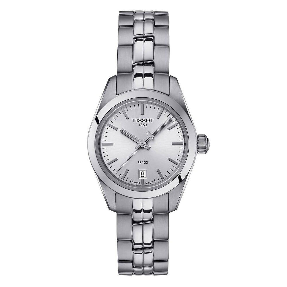 Tissot PR100 Silver Dial Steel Bracelet Ladies' Watch