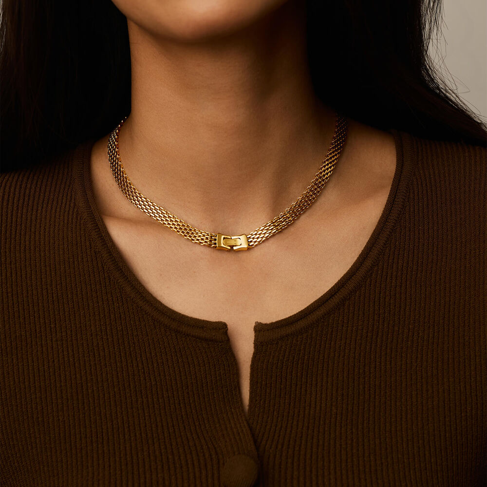 Missoma 18ct Gold Plated Steel Heirloom Chain Choker Necklace