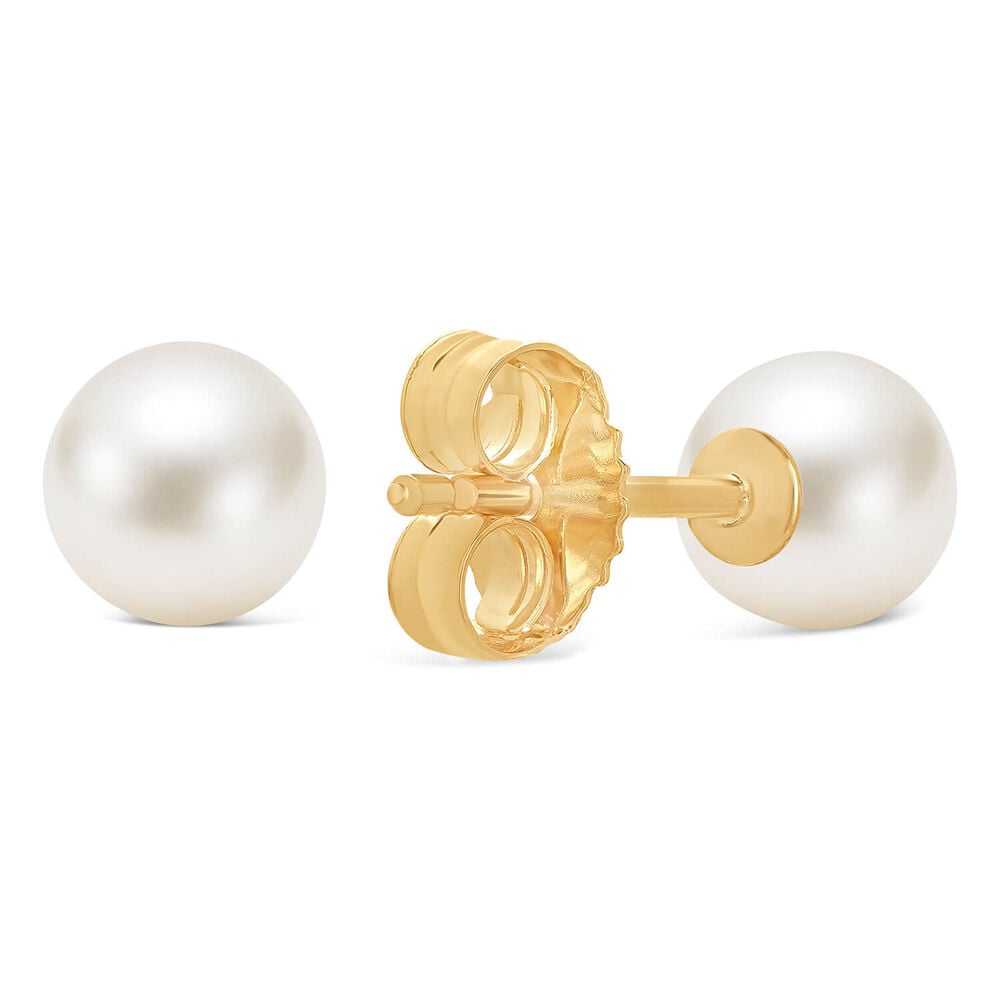 9ct Yellow Gold Freshwater Pearl Stud Earrings