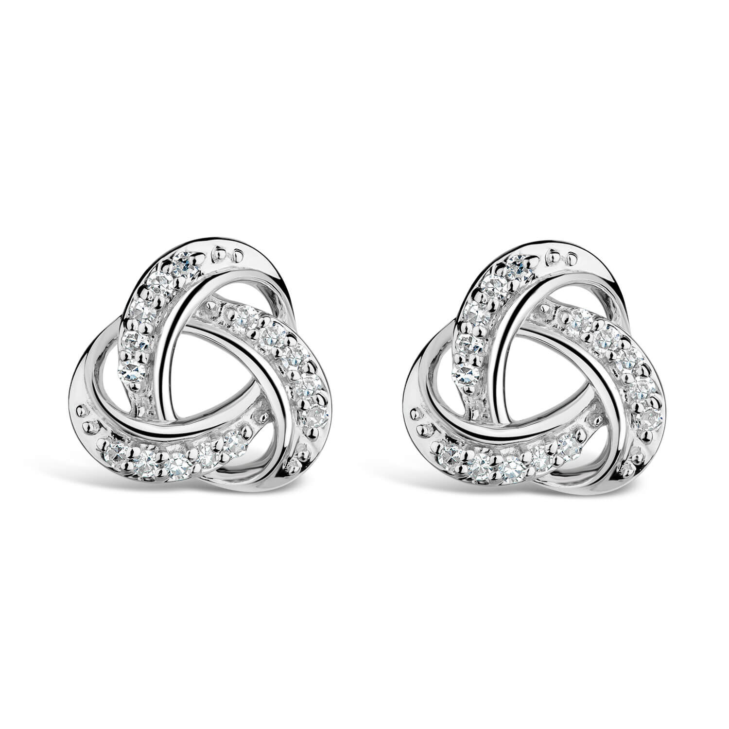 Diamond knot earrings online