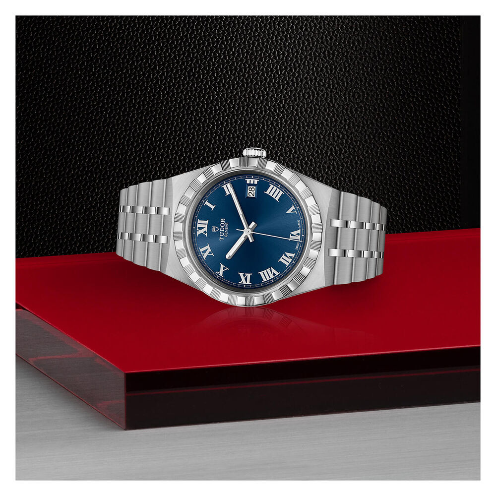 TUDOR Royal 38mm Blue Dial Roman Numerials Steel Case Bracelet Watch image number 3