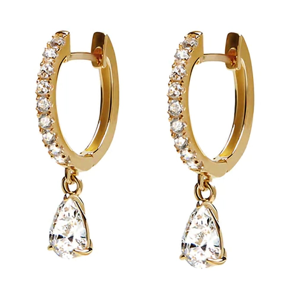 CARAT* London Leni Gold Vermeil Cubic Zirconia Hoop Earrings