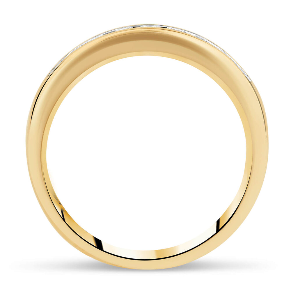 9ct Yellow Gold 0.25ct Diamond Nine Stone Channel Ring image number 2