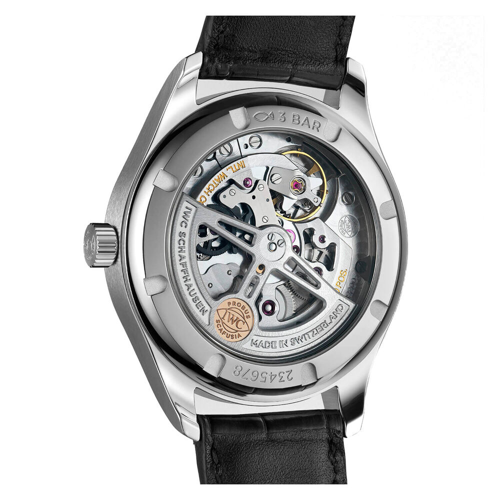 IWC Schaffhausen Portugieser Automatic 40 Silver Dial Black Strap Watch image number 6