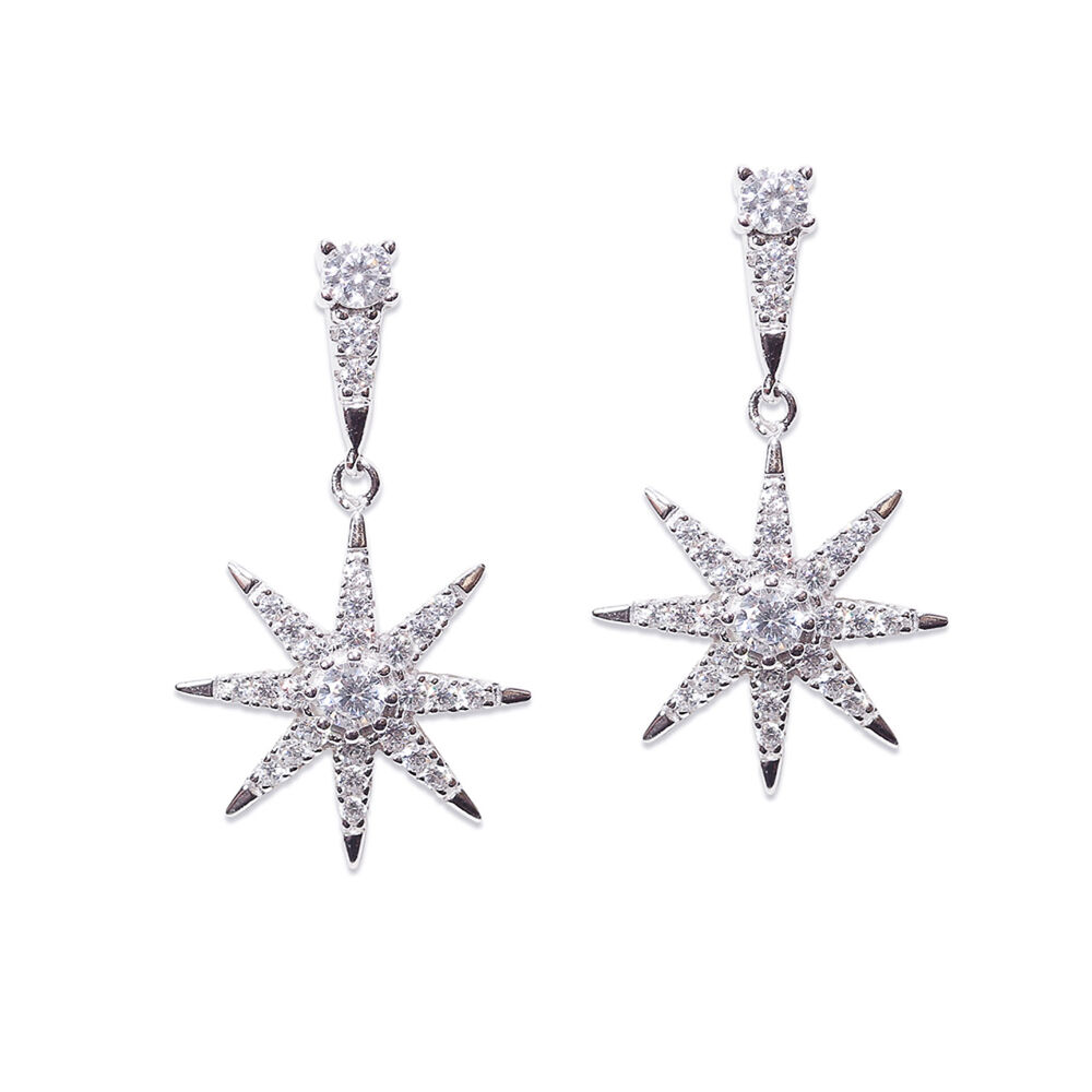 CARAT* London Stella Collection Sterling Silver Nysa Drop Earrings
