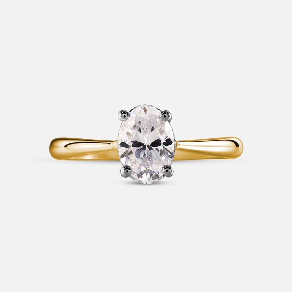 Prism 9ct Yellow Gold 1.00ct Oval Diamond Solitaire Ring