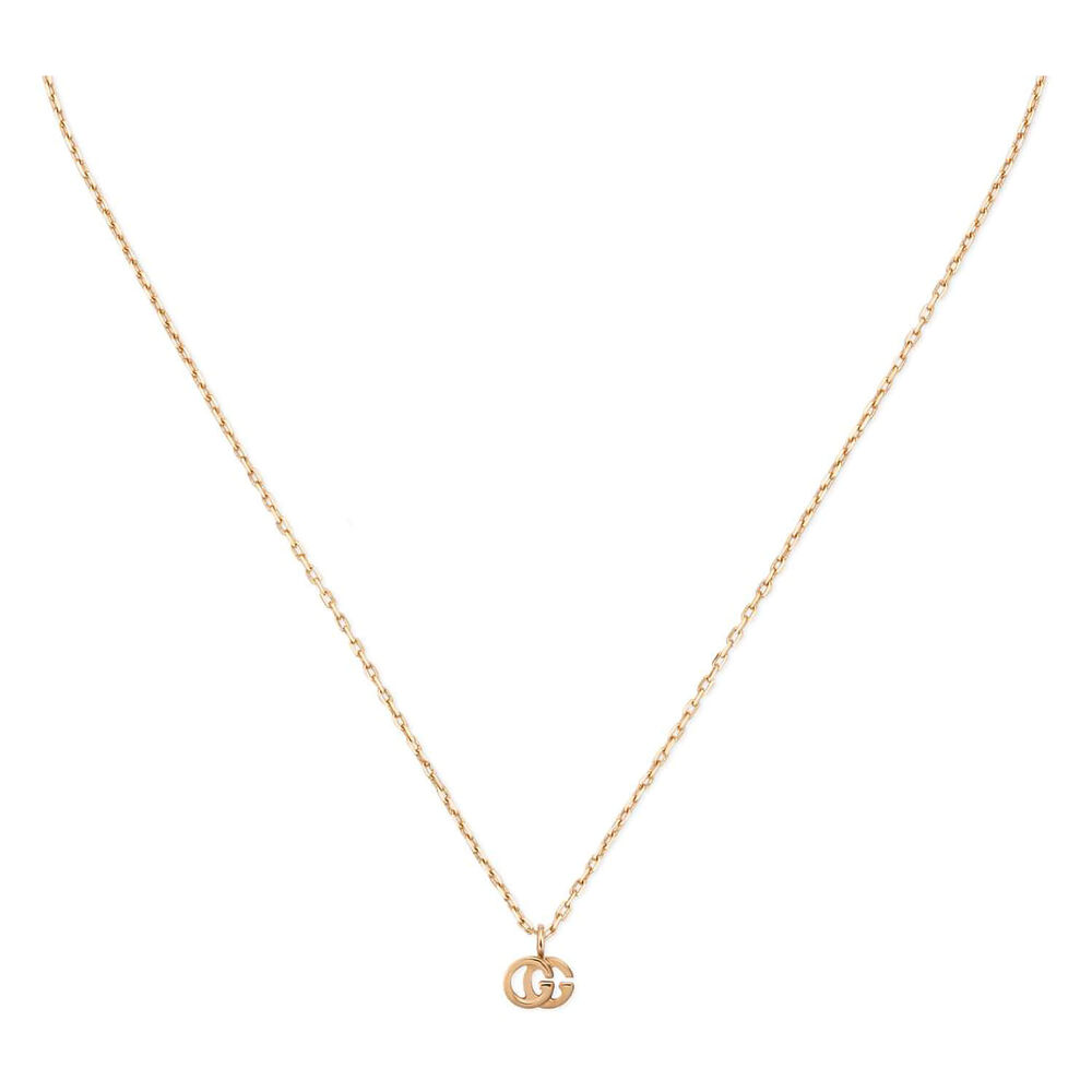 Gucci Running GG Pendant 18ct Rose Gold Necklace image number 2