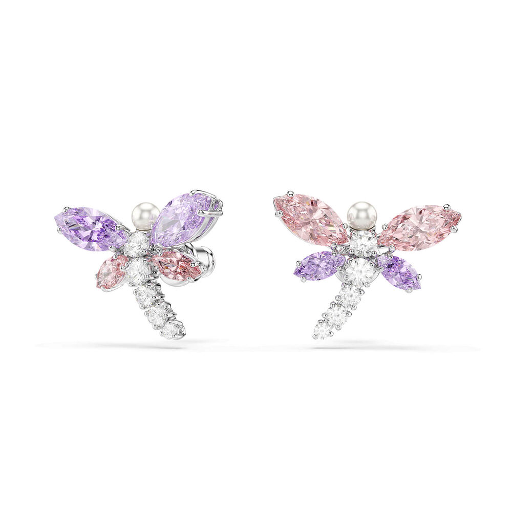 Swarovski x Ariana Grande Multicoloured Crystals & Cubic Zirconia Dragonfly Stud Earrings