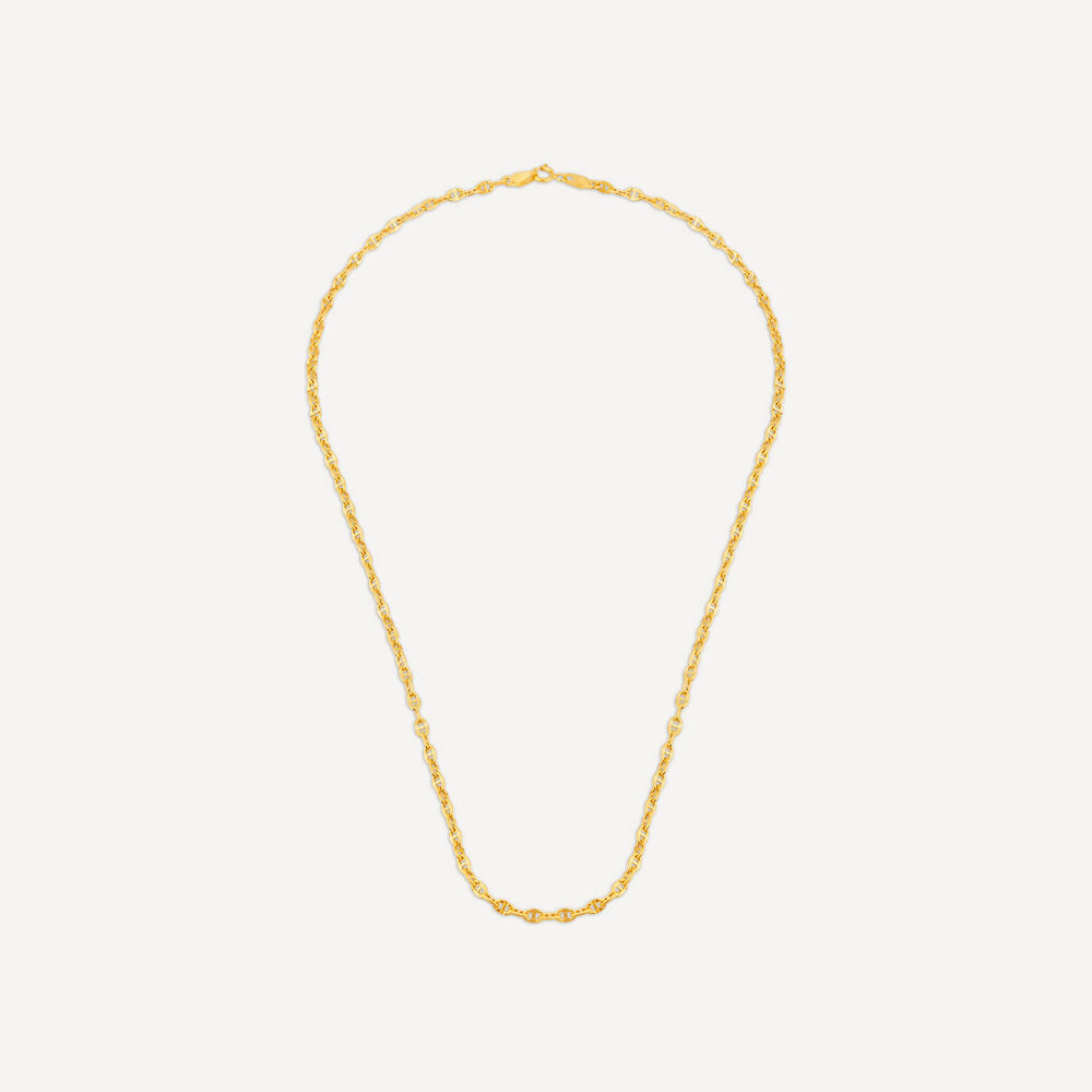 9ct Yellow Gold Gucci Style Link 16' Chain Necklace image number 2