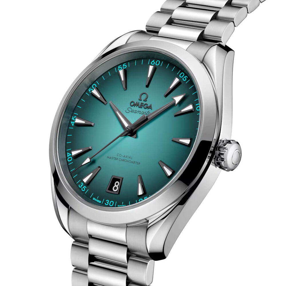 OMEGA Seamaster Aqua Terra 150M 41mm Turquoise Dial Steel Bracelet Watch image number 1