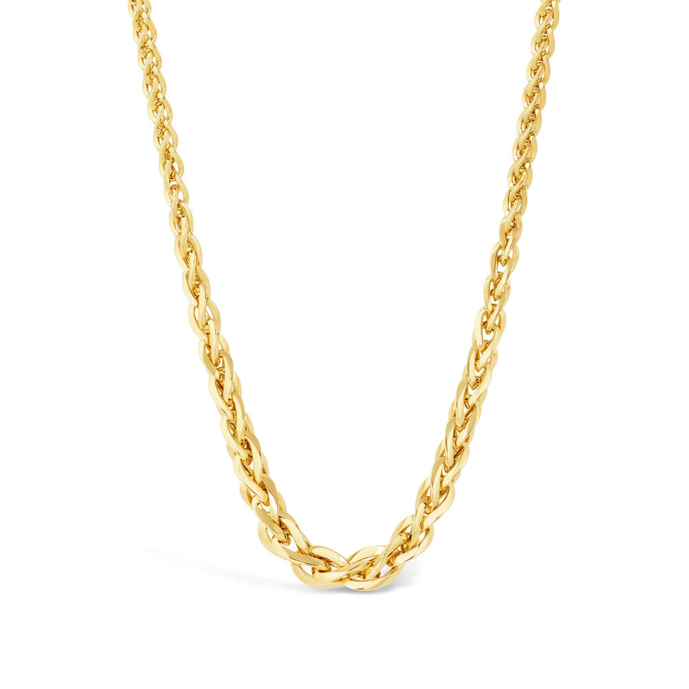 9ct gold heavy link necklace image number 0