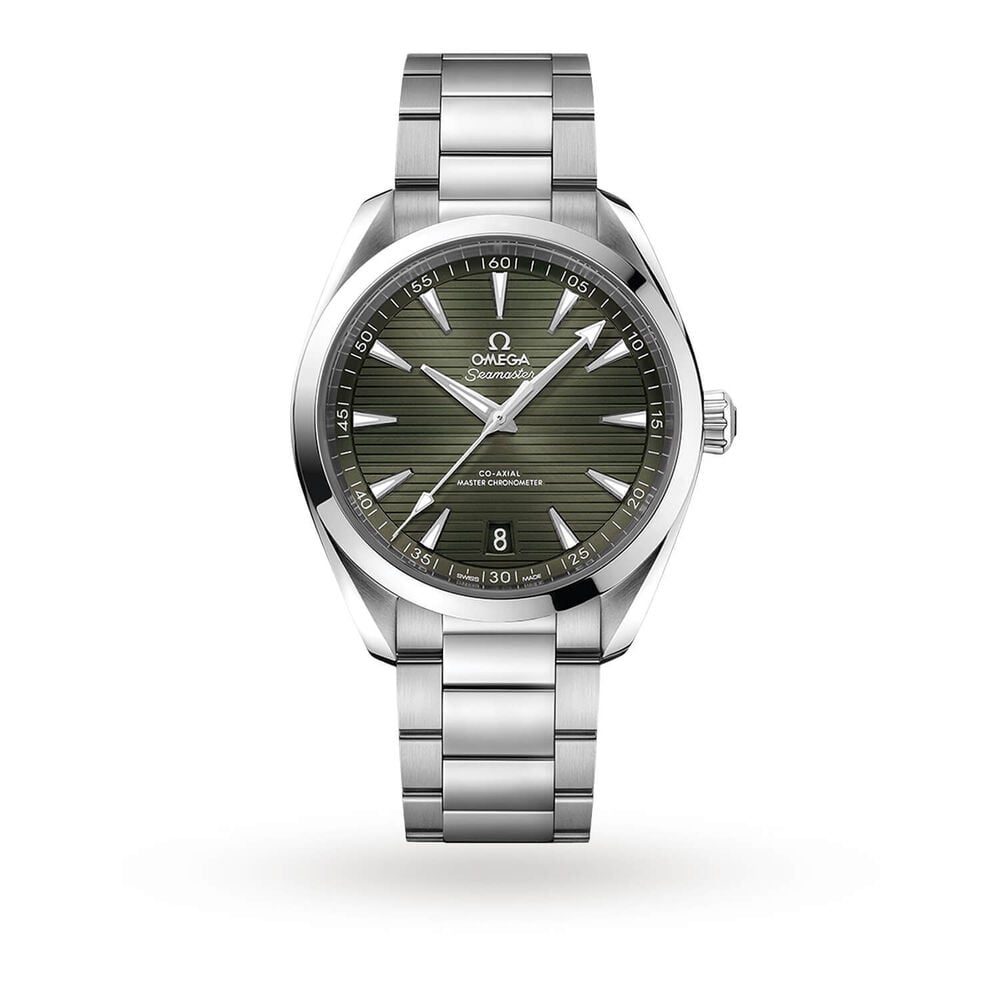 Omega Seamaster Aqua Terra 41Mm Green Dial Mens Steel Bracelet Watch image number 0