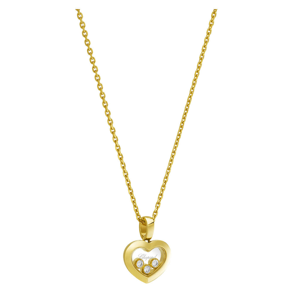 Chopard Happy Diamonds Icons Heart 18ct Yellow Gold 0.15ct Diamond Necklace image number 1